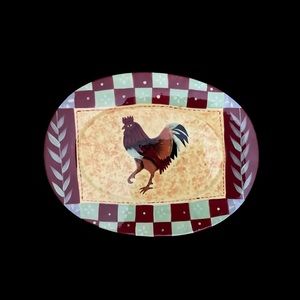 La Dolce Vita Tuscan Rooster Oval Platter